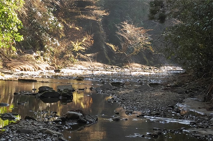 Riverside photo after retouch brush