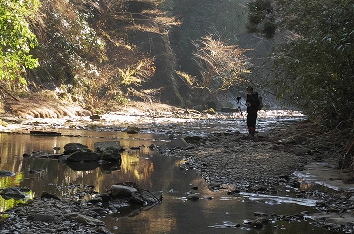Riverside photo before retouch brush