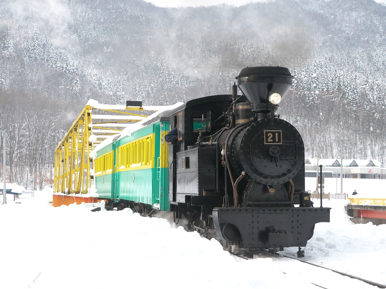 白飛び補正前の雪景色