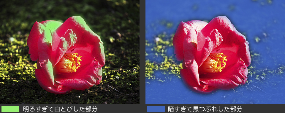 白とび 黒つぶれ