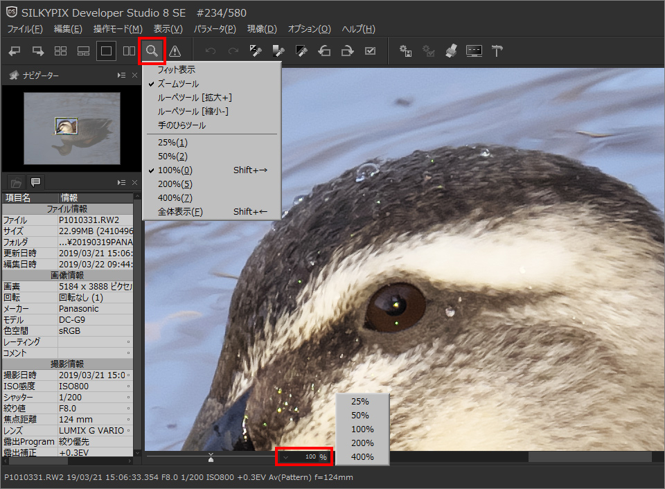 画像を拡大表示する